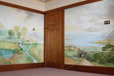 "Landscape Mural" - Painting by Katja Morrison, an artist from Hawke's Bay, New Zealand.