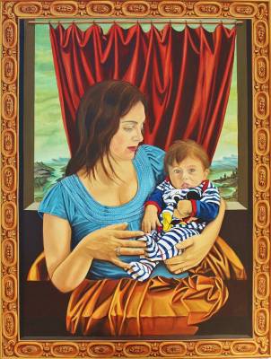 "Madonna Lisa" - Acrylic on Board - Painting by Katja Morrison, an artist from Hawke's Bay, New Zealand.